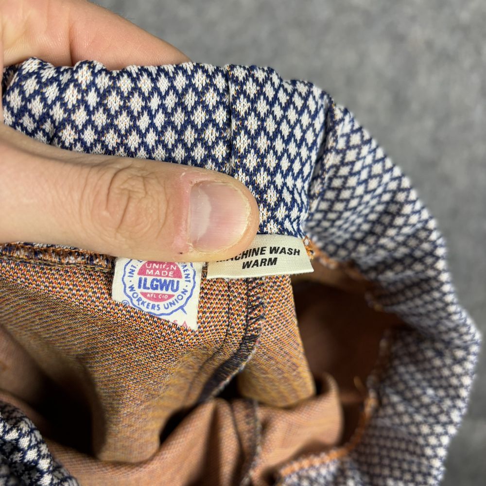 Vintage 1970s Polyester Flare‎ Pants Women's 28 x 28 Plaid Disco Stretch Blue - Picture 9 of 11